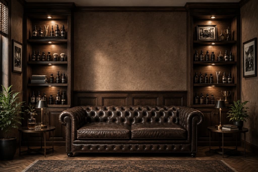 THE HAIRPORT Luxury Chesterfield Lounge Interior